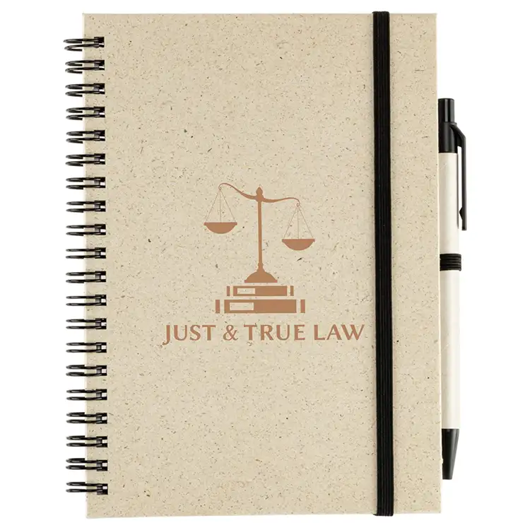 Prairie Fragrant Grass Recycled Spiral Notebook with Pen #3