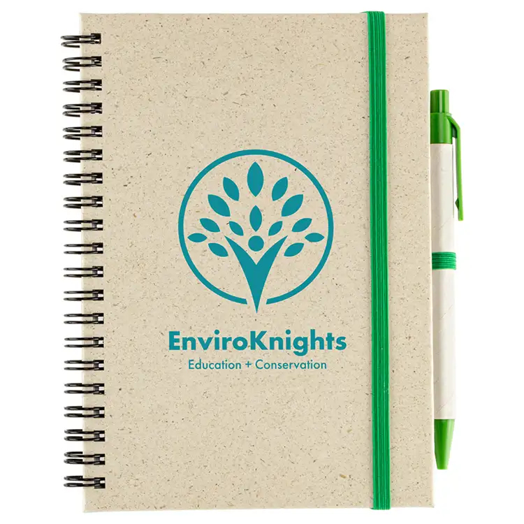 Prairie Fragrant Grass Recycled Spiral Notebook with Pen #4