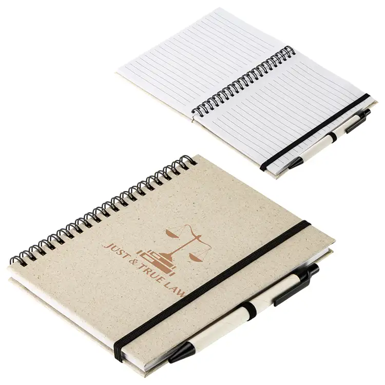 Prairie Fragrant Grass Recycled Spiral Notebook with Pen #6