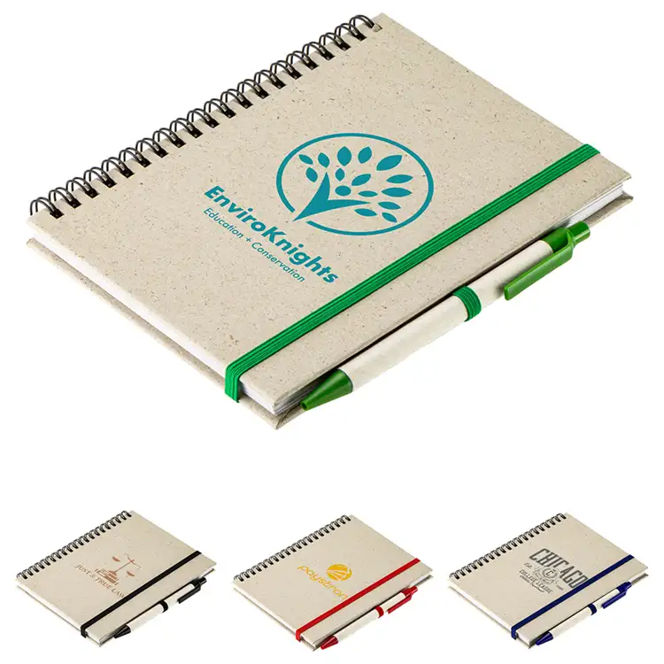 Prairie Fragrant Grass Recycled Spiral Notebook with Pen