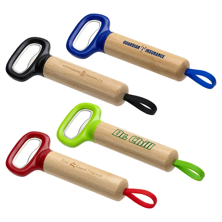 Pop Top Bamboo Bottle Opener