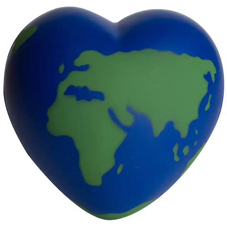 Globe terrestre en forme de coeur balle anti-stress #2