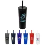 Bradford 24 oz Vacuum Insulated Stainless Steel Tumbler with Straw