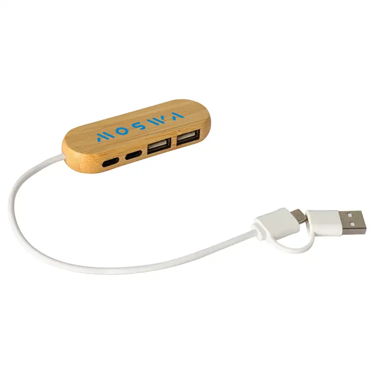 Bamboo Dual Port USB and Type-C Hub #3